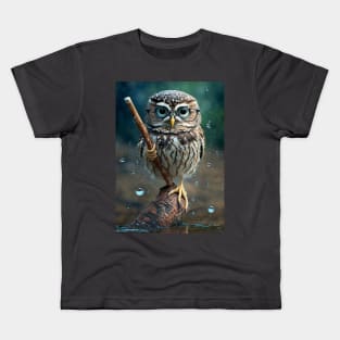 Owl With Glasses Kids T-Shirt